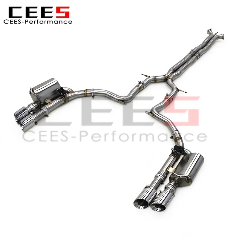 CEES para Porsche Panamera 971 2.9T 2017-2023 SUS304 tubos de escape Catback de acero inoxidable sistema de escape Valvetronic Racing