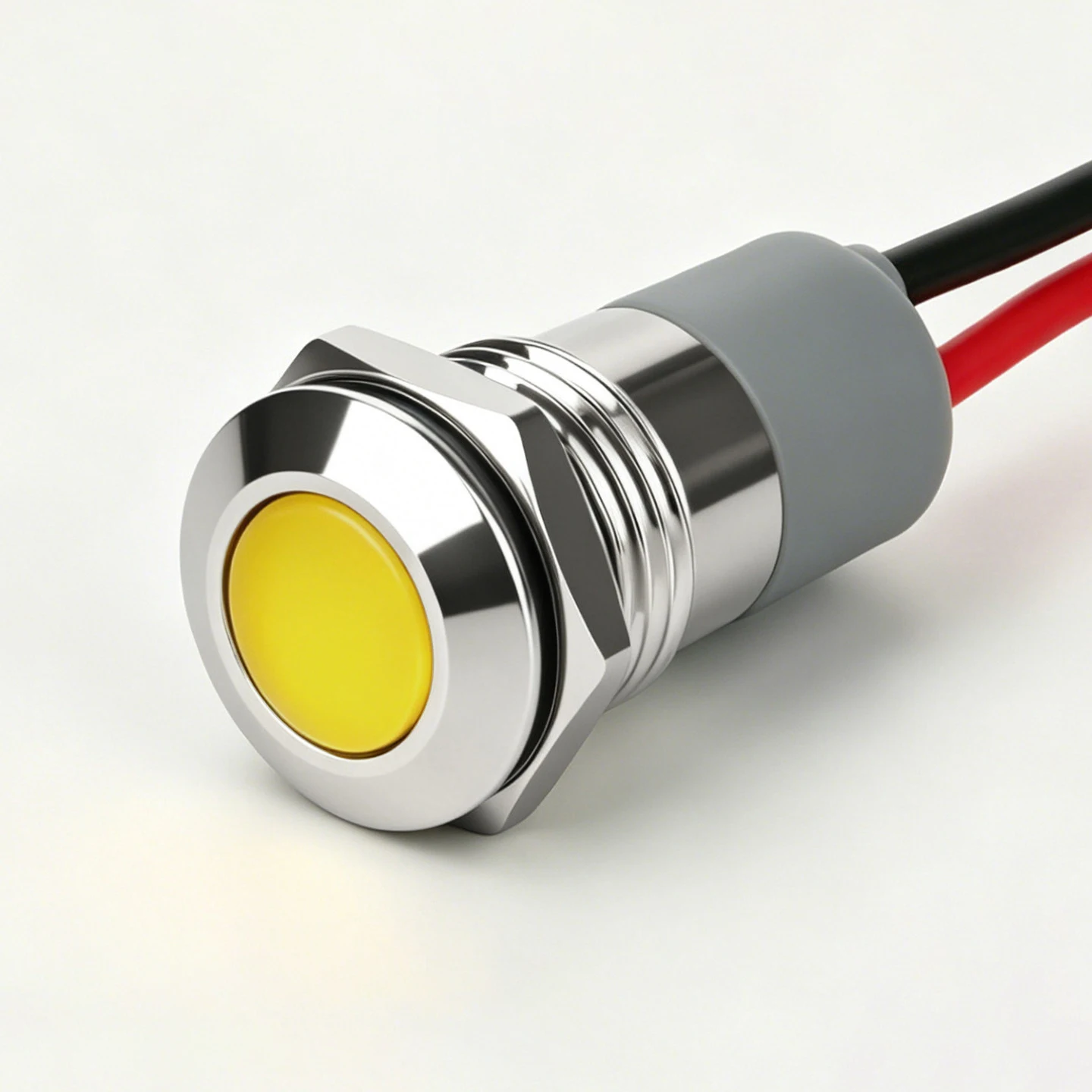 ABILKEEN 20PCS 12MM Metal Indicator Light Flat/Ball Head Industrial LED Signal Pilot Lamp DC3-6V 12-24V AC110-220V 150mm Cable