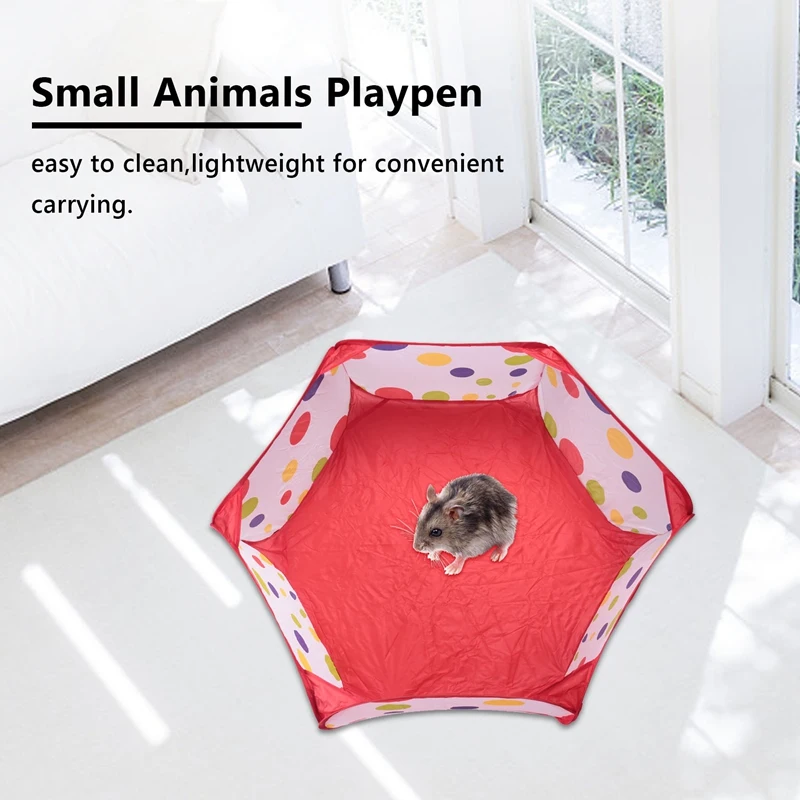 Guinea Pig Foldable Playpen Portable Small Animals Playpen Open Outdoor/Indoor Exercise Fence For Hedgehogs, Hamster