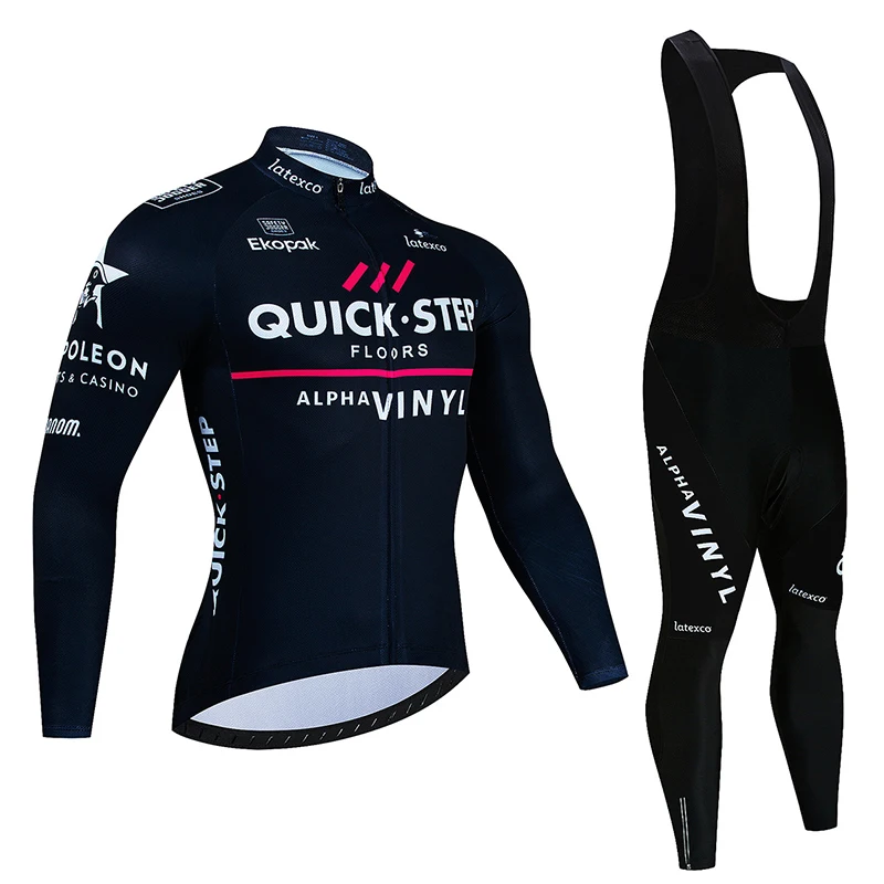 

Quick Step Spring Autumn Bicycle Cycling Clothing Ropa Ciclismo MTB Bike jersey Men Uniform 2025 Long Sleeve Cycling Jersey Sets