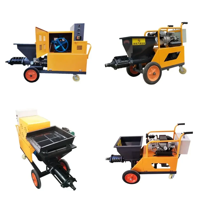 for 220V Motor Automatic Sand Mortar Spraying Pump Machine Wall Cement Plaster Machine Mortar Spray Machines