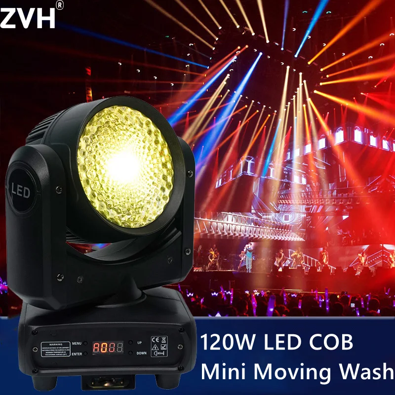 

4IN1 RGBW Dj Light Beam Mini Moving Heads Wash 120W Super Bright LED DMX512 Spotlight with Halo Effect for Disco Party Wedding