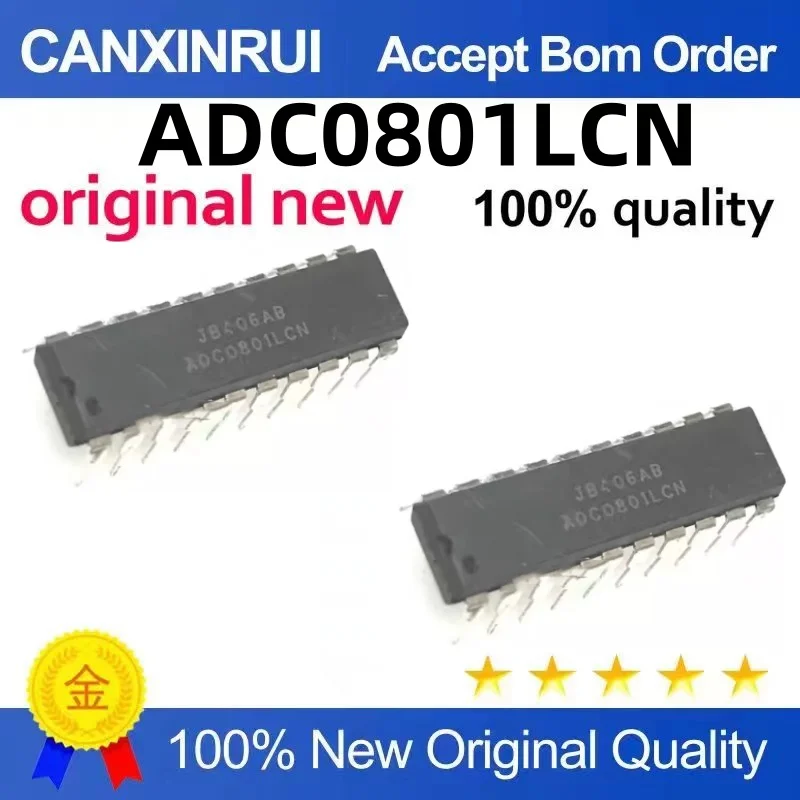 ADC0801 ADC0801LCN DIP20 integrated circuit microprocessor direct-insert analog-to-digital conversion chip