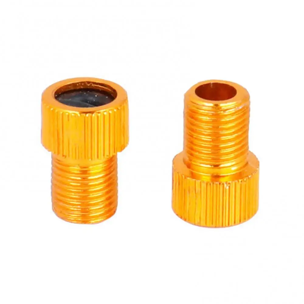 2PCS Aluminum Alloy Valve Adapter Pump Convert Presta To Schrader Valve Adaptor Caps Gas Nozzle Bicycle Accessories