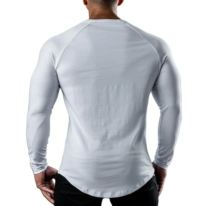 

Pop Mens T Shirts Casual Round Neck Long Sleeve Cotton Moisture Wicking Tees Tanks White Black Undershirts Loose Fit Tshirts For