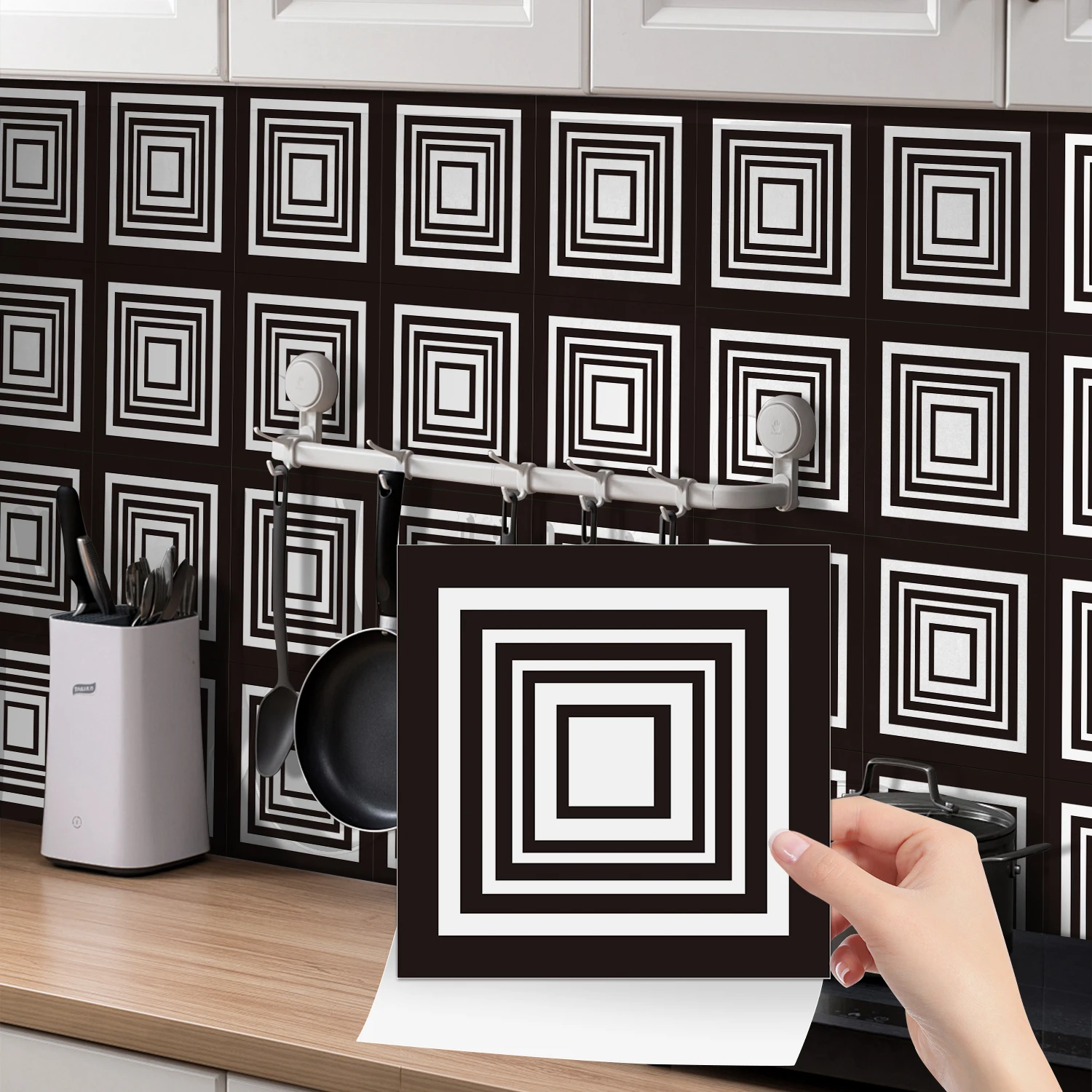 

Self-Adhesive Wall Stickers 24Pcs Set, Waterproof PVC Tile Decals for Kitchen Bathroom, Easy Peel & Stick Home Decor