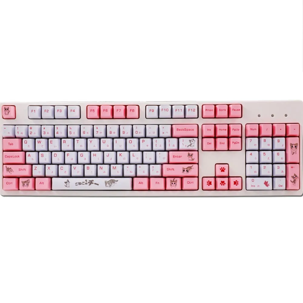 

Колпачки для клавиш Cheese Cat OEM профиль PBT для Cherry Mx Swicth Механическая игровая клавиатура Розовая белая Rretro Yello синие колпачки для клавиш