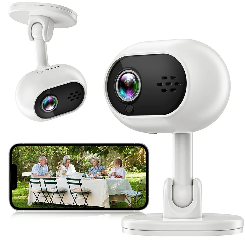 A4C واي فاي كاميرا صغيرة HD 1080P اللاسلكية المنزل اتجاهين كاميرا مراقبة الصوت للرؤية الليلية مسجل في الوقت الحقيقي إنذار مراقبة الطفل
