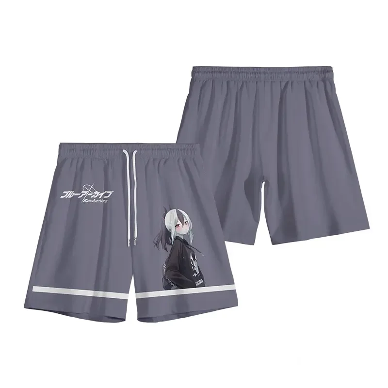 Popular Blue Archive Sunaookami Shiroko 3D Print Shorts Cartoon Anime Men's Beach Short Pants Summer 2025 New Sports Kids Bottom