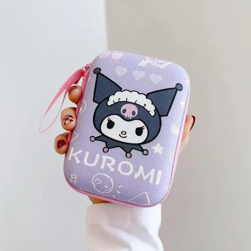 

1/10PCS Kuroomi Cartoon Portable Coin Purse + Mini Storage Box - 2-in-1 Organizer for Change, Earbuds, and Small Items