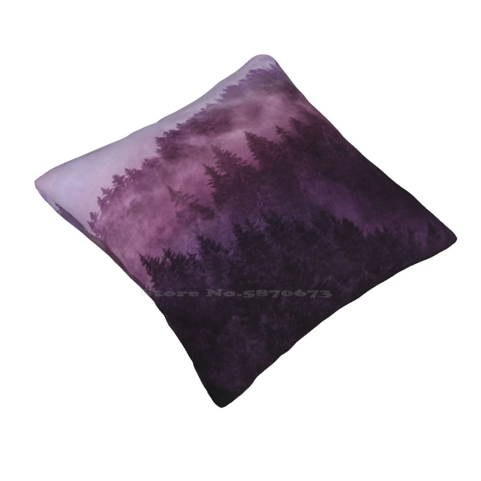 Excuse Me , I'M Lost / / Laid Back Edit Funny Cute Decor Square Pillowcase Landscape Mood Forest Mountains Adventure Mist