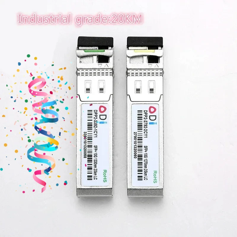Single Fiber SFP Optical Module SFP Transceiver Industrial grade -40-85 Celsius for switchSFP 10G LC 20/40/60KM 1270nm/1330nm