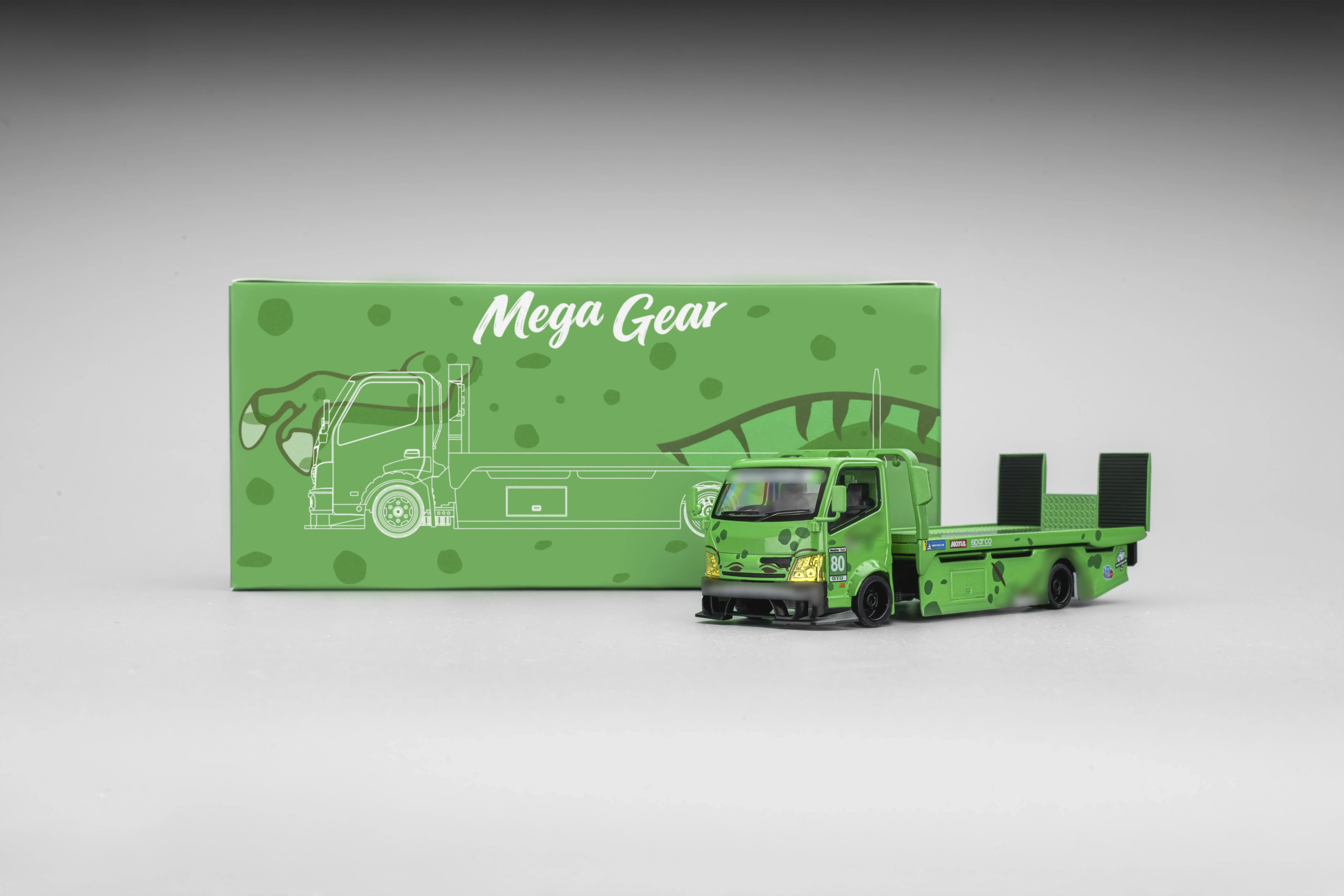 New In Stock Mega Gear MG 1:64 Green Pink Dinosaur Custom Tow