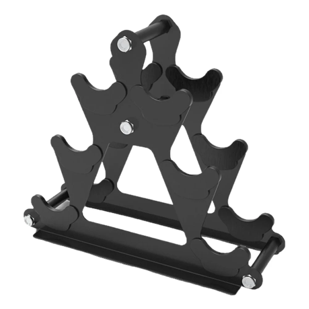 

3-х уровневая подставка для гантелей, компактный держатель для гантелей, вмещает 3 пары мини-кронштейнов для гантелей, подставка для гантелей для фитнес-тренировок