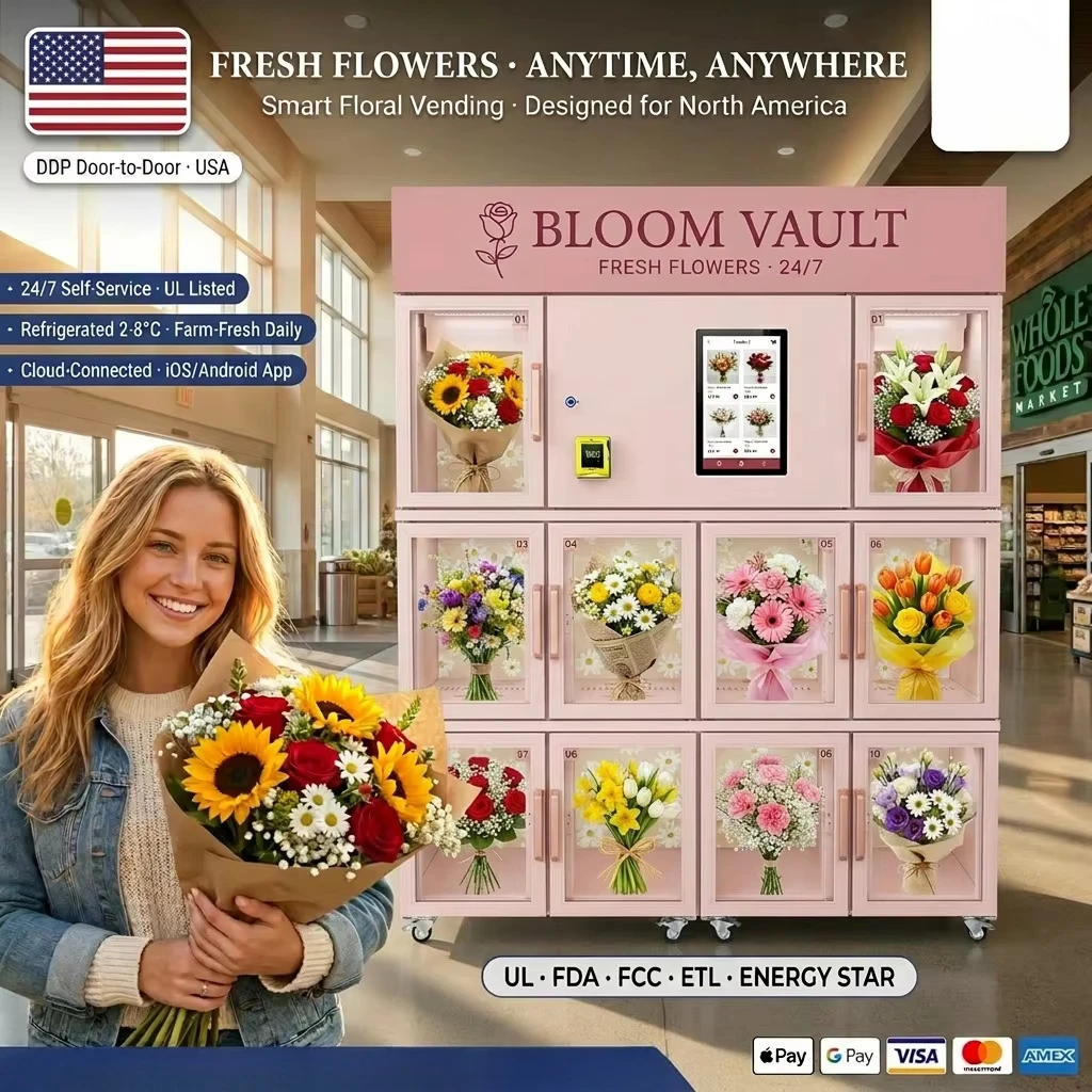 FOODLINE Customized Distributeur Automatique De Fleurs flower Vending Machine De Fleurs Pour Rue Et Centre Commercial