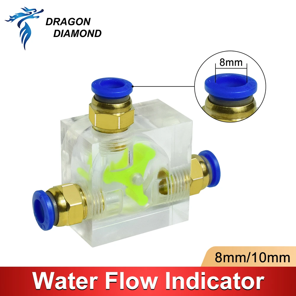 8Mm/10Mm Connecter Gepolijst Oppervlak Kantoor Meetinstrumenten Flow Meter Duurzaam Voor Pc Waterkoeling Acryl Indicator