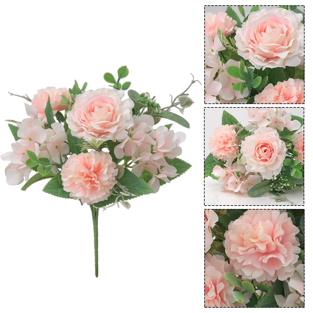 

Simulation Rose Faux Rose Artificial Silk Flower Pliable Branch Wedding Bridal Bouquet Flower Photography Props
