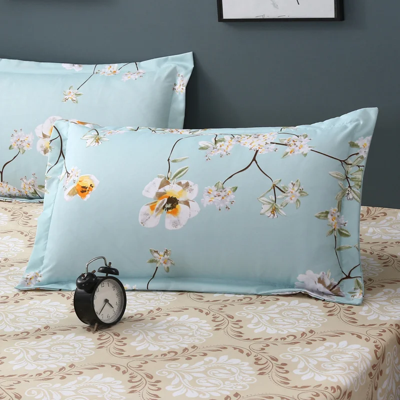 

Comfortable Pillowcase With Flowers For Adult, Single And Twin Pillowcase, Pillow Covers For Student, 2 PCs