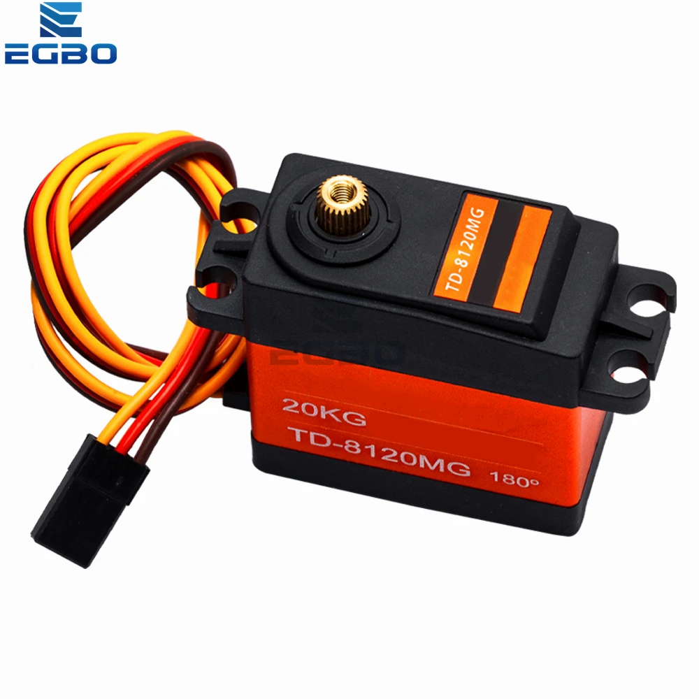 EGBO TD-8120MG أجهزة رقمية مقاومة للماء: عزم دوران عالي 20 كجم و180 °   زاوية الدوران – لسيارات RC والمركبات النموذجية