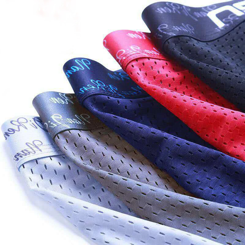 4pcs Mesh Boxer Shorts Men's Ice Silk Underwear Cool Underpants Breathable Sexy Slim Panties Bamboo Lingerie Wholesale Lots