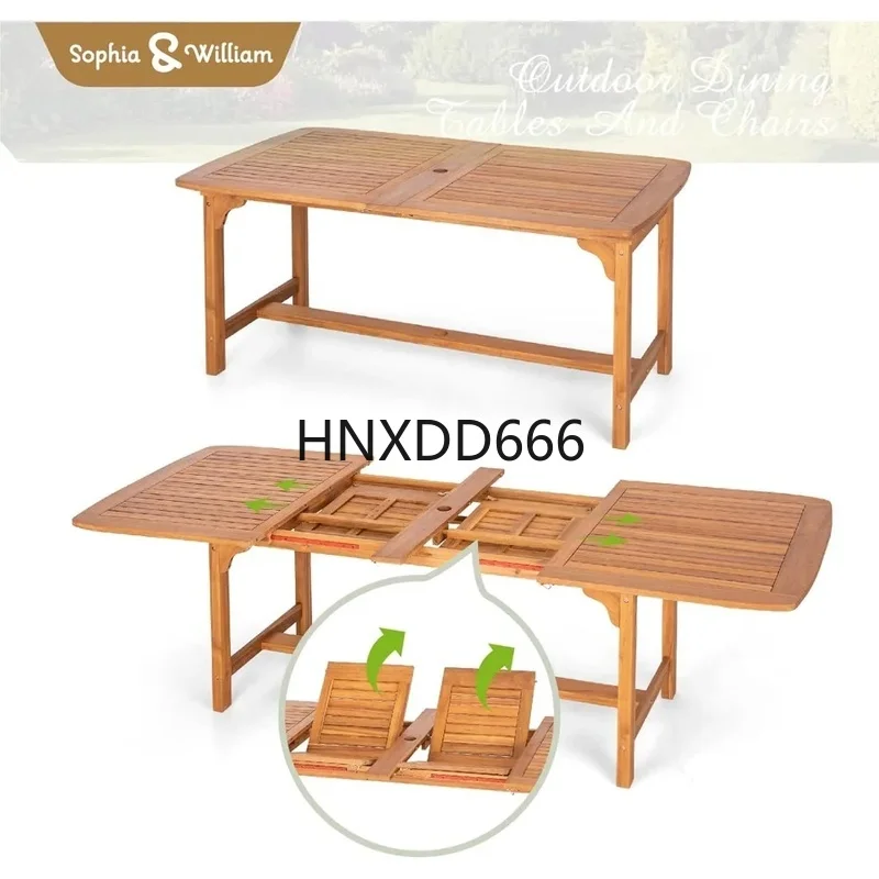 

Outdoor Dining Set for 8, 9-Piece Patio Table and Chairs Set for Backyard, Deck, and Porch Use