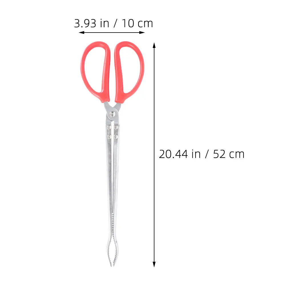Pinces à serpent en acier inoxydable, 2 pièces, ciseaux multifonctions pour l'alimentation, le nettoyage, la capture des Reptiles, petits animaux, crabe, barbecue