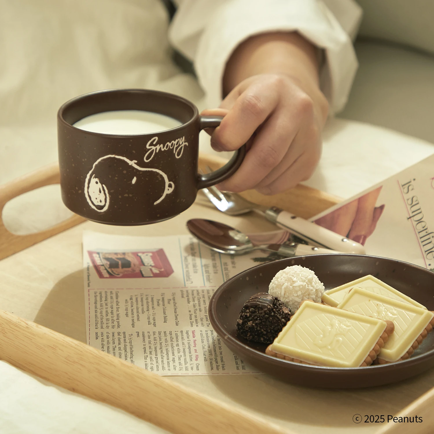 피너츠 스누피 머그&소서 2P 세트 / 머그, 캐릭터, 홈, 인테리어, 주방, 플레이트, ... - 3