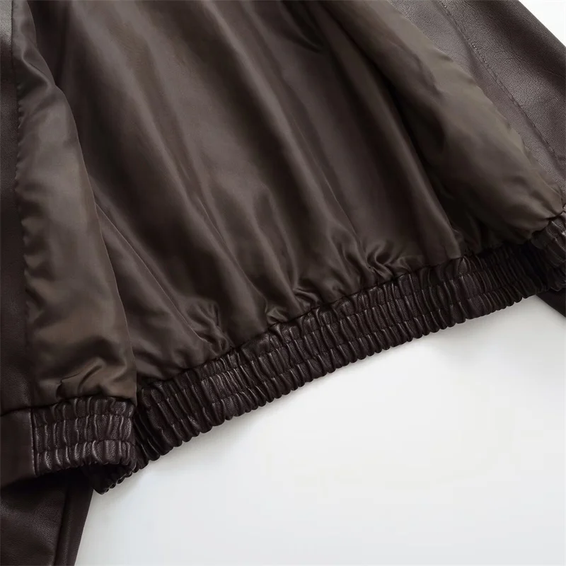 여성용 하이스트리트 캐주얼 PU 가죽 재킷 가을/겨울 신상 패셔너블 스트리트웨어