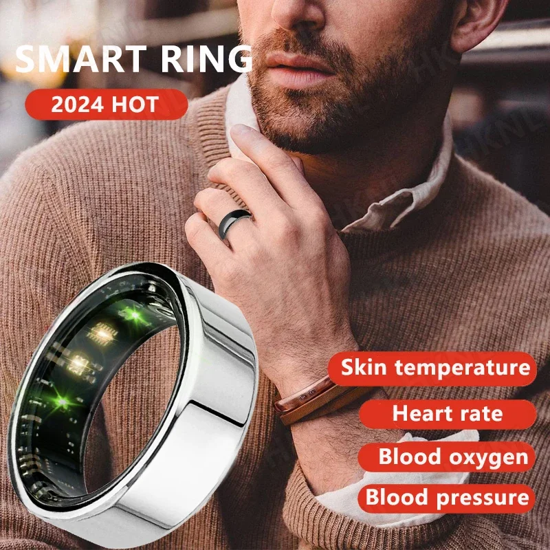 2024 Smart Ring Health Tracker Hartslag Bloed Zuurstof Lichaamstemperatuur Waterdicht Geschikt Nieuwe Ring voor Mannen Vrouwen IOS Android