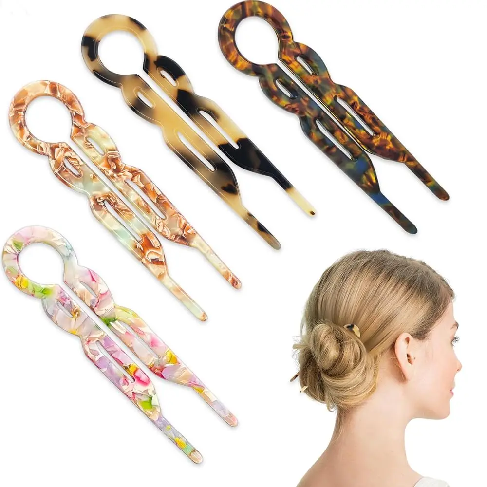 

Набор из 4 французских заколок Prestige для женщин, U-образные элегантные заколки для тонких и густых волос, на День святого Валентина, Рождество, свадьбу