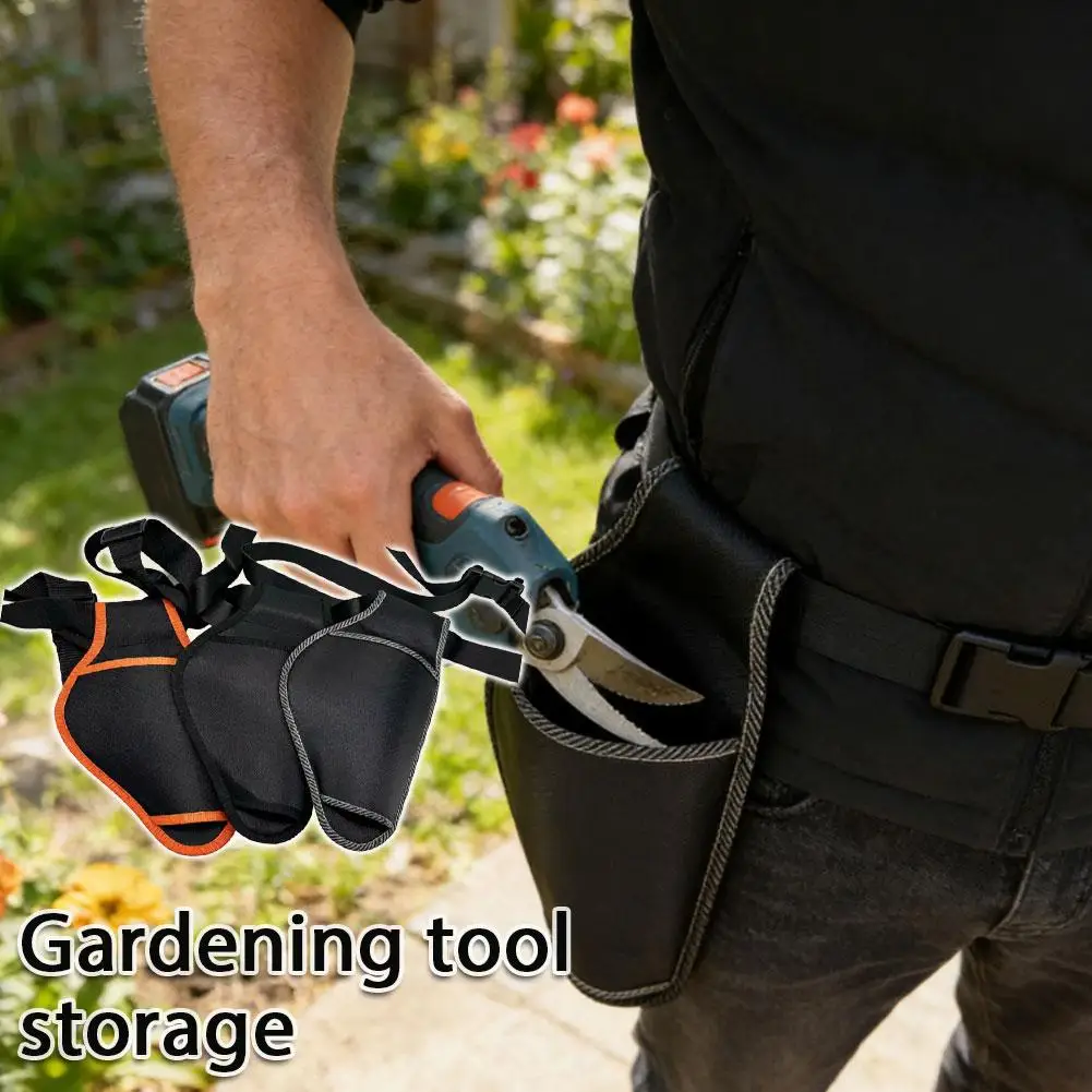 Garden Tool Belt Pouch with Electric Pruning Shears and Scissors,Portable Carry Bag for Men,Christmas Father's DayGardening Gift