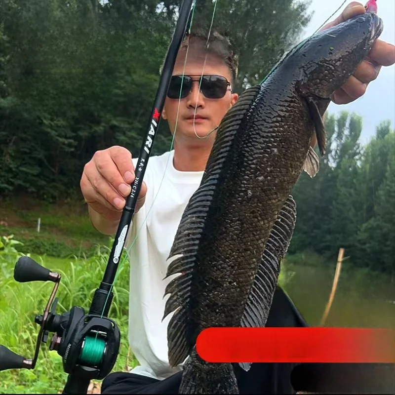 mou-road-summer-edition-black-knight-xh-hardness-thunder-strong-rod-lure-blackfish-carbon-feel-gun-handle-fishing-rod