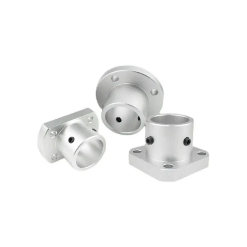 1PCS Long Sleeve Round Flanged Mount Type Shaft Supports Linear Motion Automation Components In Stock