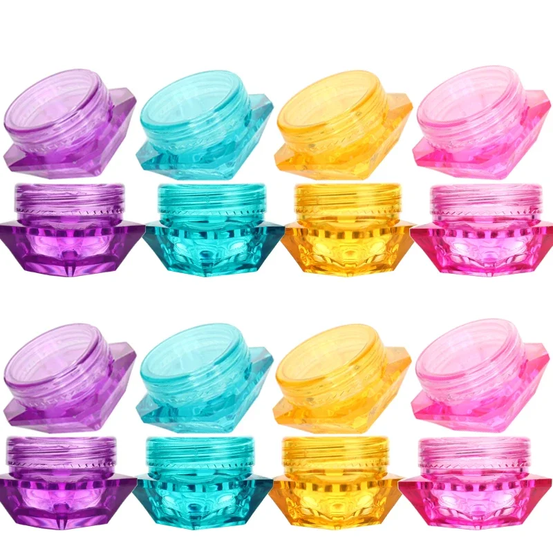 

100pcs 5g 5ml Cosmetic Container Makeup Cream Nail Art Lip Balm Containers For Storage Refillable Bottle Travel Plastic Jar