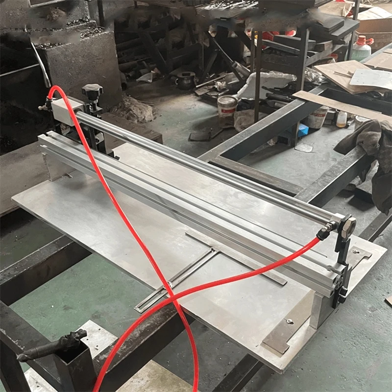 Tabletop Pneumatic Manual Sample Cutter Gift Box Gray Cardboard V-Groove Machine 80-130° Slotting