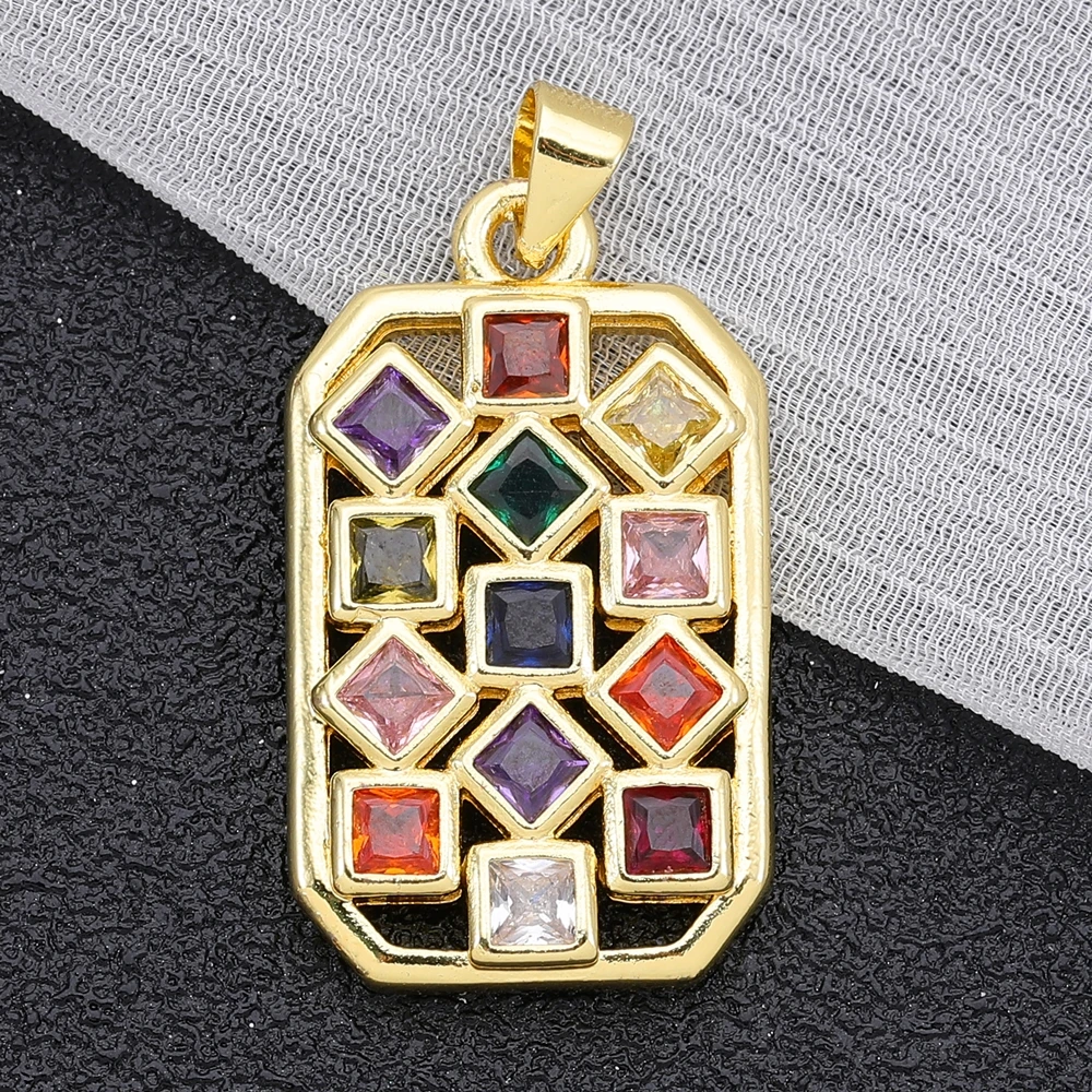 Juya Handmade 18K Real Gold Plated Enamel Wolf Greek Evil Eye Tree Of Life MAMA Feather Guitar Bear Love Heart Charms Supplies