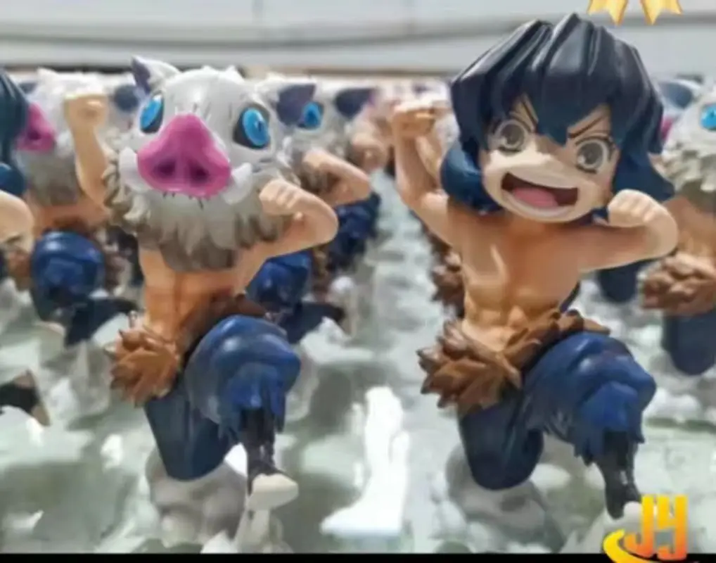 In Voorraad Anime Demon Sayaer Tanjiro Kamado Nezuko Kamado Inosuke Hashibira Demon Sayaer Handheld Model Ornament Daily Gift en ys