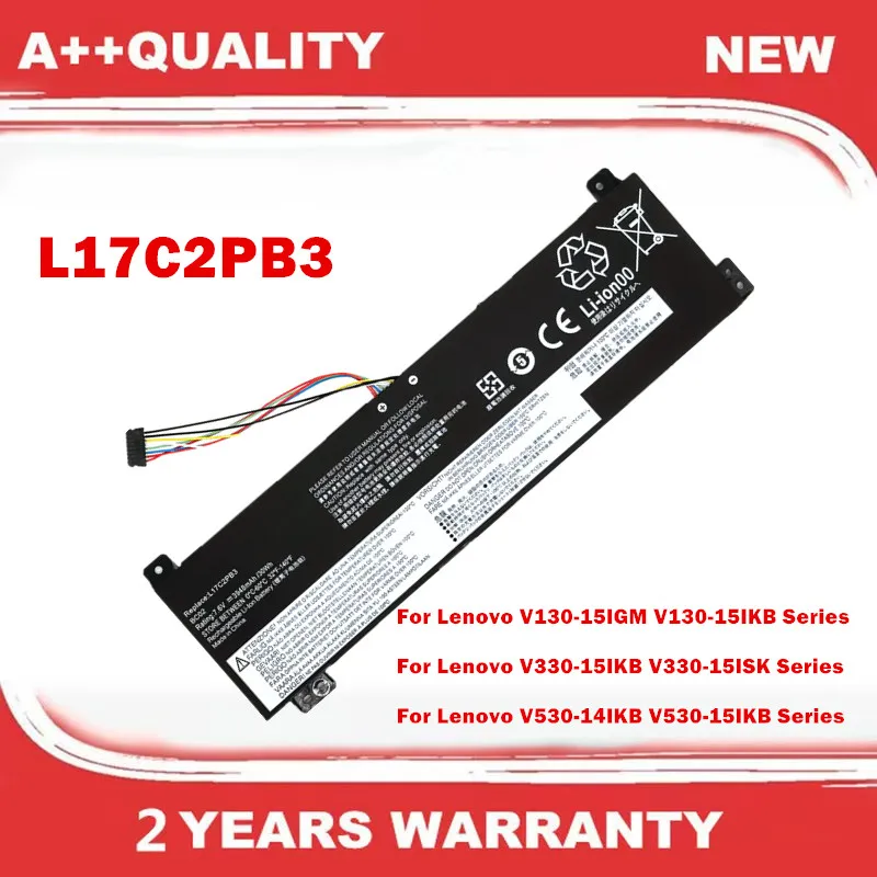 Laptop Battery For Lenovo L17L2PB3  L17C2PB3 L17M2PB3 L17M2PB4 L17L2PB4 L17C2PB4 5B10P53995 5B10W67318 5B10P54000  7.6V 3948mAh