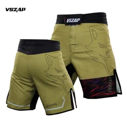 VSZAP soporte integrado combate MMA pantalones cortos de entrenamiento gigantes Kickboxing Fitness competición boxeo tailandés pantalones de secado rápido