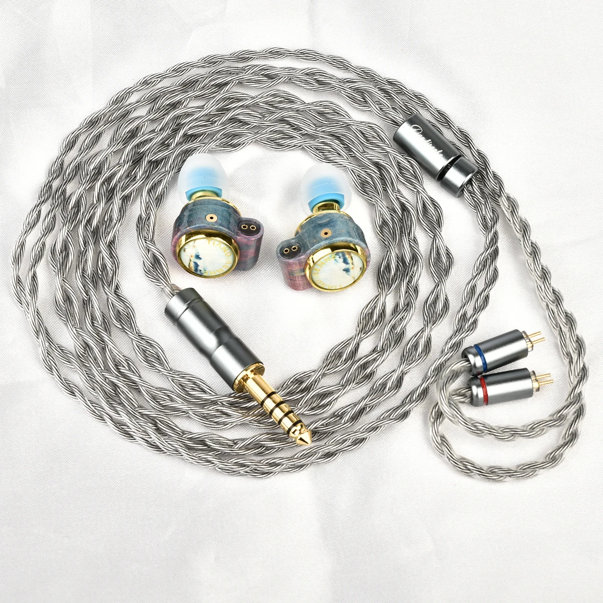 TD25 Earbud HiFi berkabel, Earphone dalam-telinga Monitor 1DD + 1BA dengan kabel 2pin HiFi, Headset DJ musik untuk Olahraga