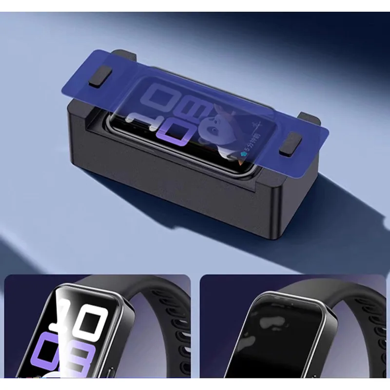 Flexible Screen Protectors for Huawei Band 8/9/10 HD Clear Anti-scratch Smartwatch Films with Easy Install Kit Accessories