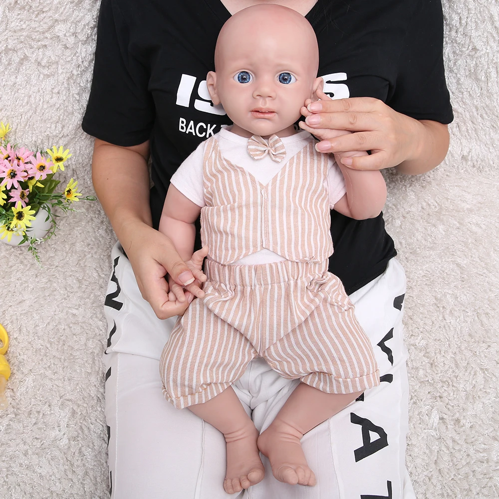 

WW1518 50cm(20inch) 5100g Full Body Soft Silicone Reborn Realistic Baby Dolls Unpainted Unfinished Girl Doll DIY Blank Kit