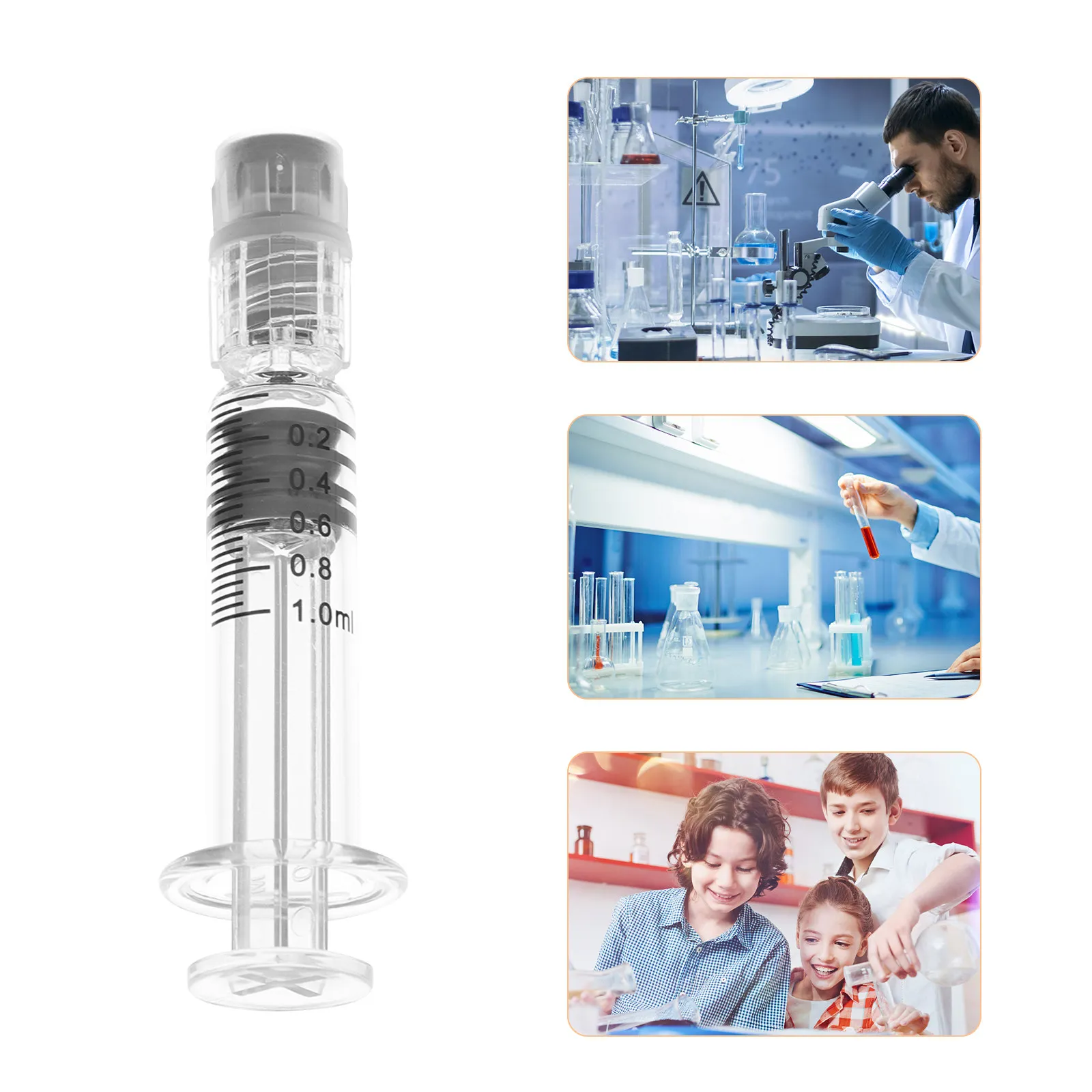 

Набор из 6 шприцев по 1 мл из боросиликатного стекла для лабораторий и ветеринарии: для дозирования клея и чернил, измерения, с защитой от протечек, высокой ударопрочностью, для работы с жидкостями