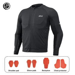 Ster Ridder Zwart Motorfiets Pantser Jack Zomer Ademende Heren Fietskleding Met Ce Beschermende Body Gear Accessoires