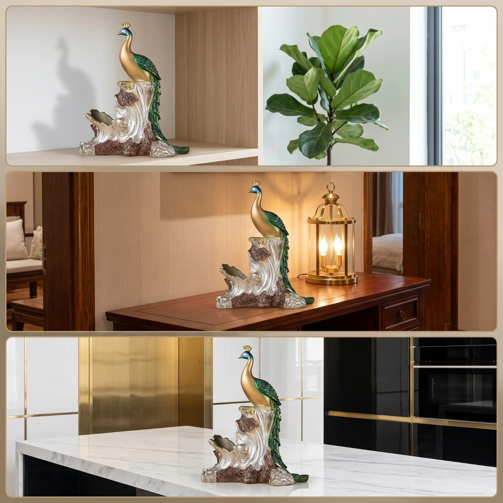 Peacock Wine Rack Elegant Peacock Wine Holder Stylish Eye-Catching for Collectors, Home Bar, Dining Room