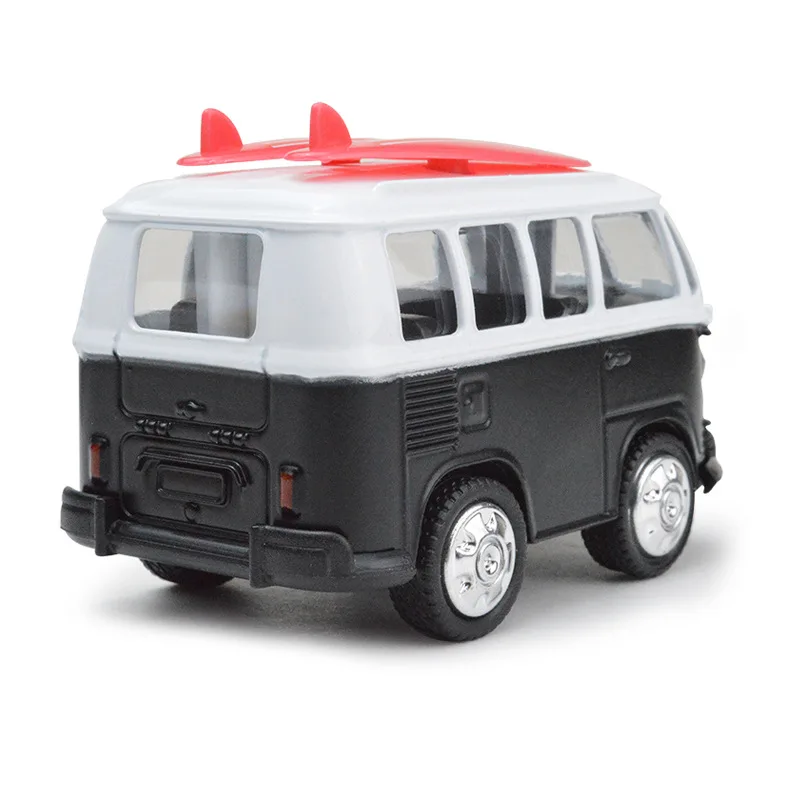 Bus l'inventaire version Q pour enfants, voiture jouet en alliage, son et lumière, modèle à dos côtelé, cadeau de collection, dessin animé, 1:36