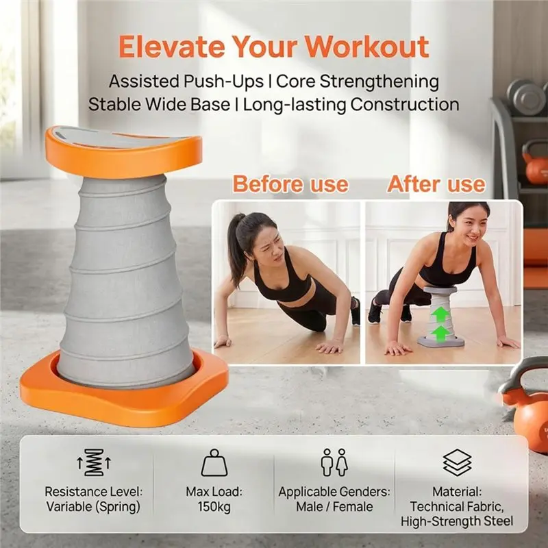HOTB72A Effortless Rebound Push Up Stand Exercise Aid Biceps Workout Equipment Abdominal Fitness Tool