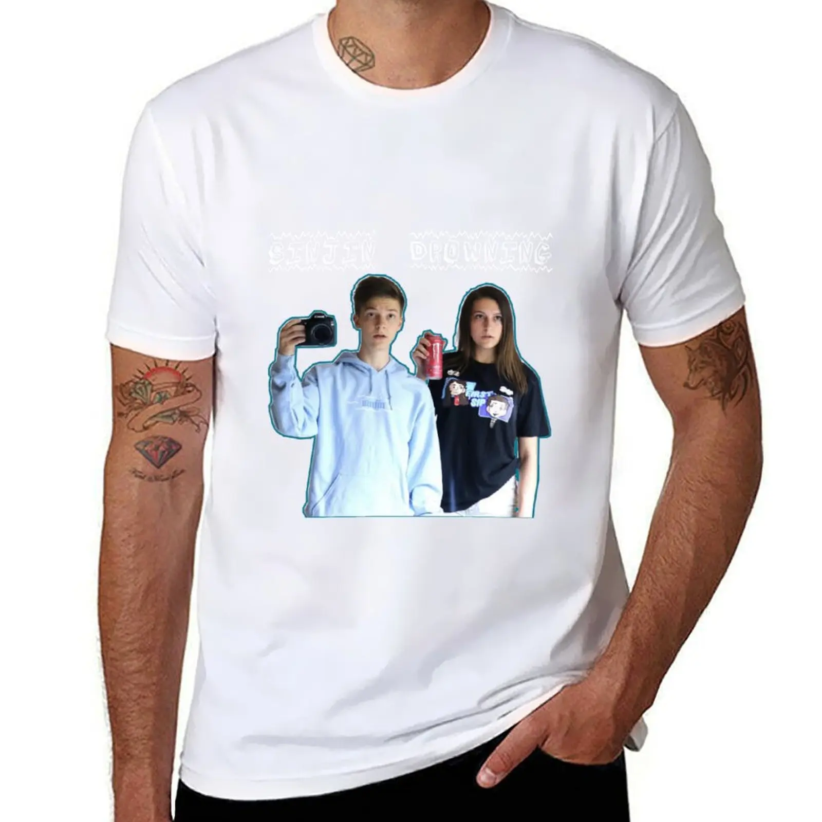 

Sinjin Drowning T-Shirt printed t shirts for man man t shirt summer T-Shirt
