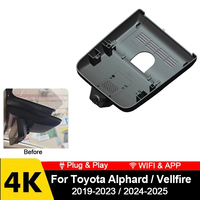 4K/1080P Front Dash Cam 2160P WiFi Car DVR Night Vision OEM Style Dashcam for Toyota Alphard Vellfire 2019-2023 2024-2025