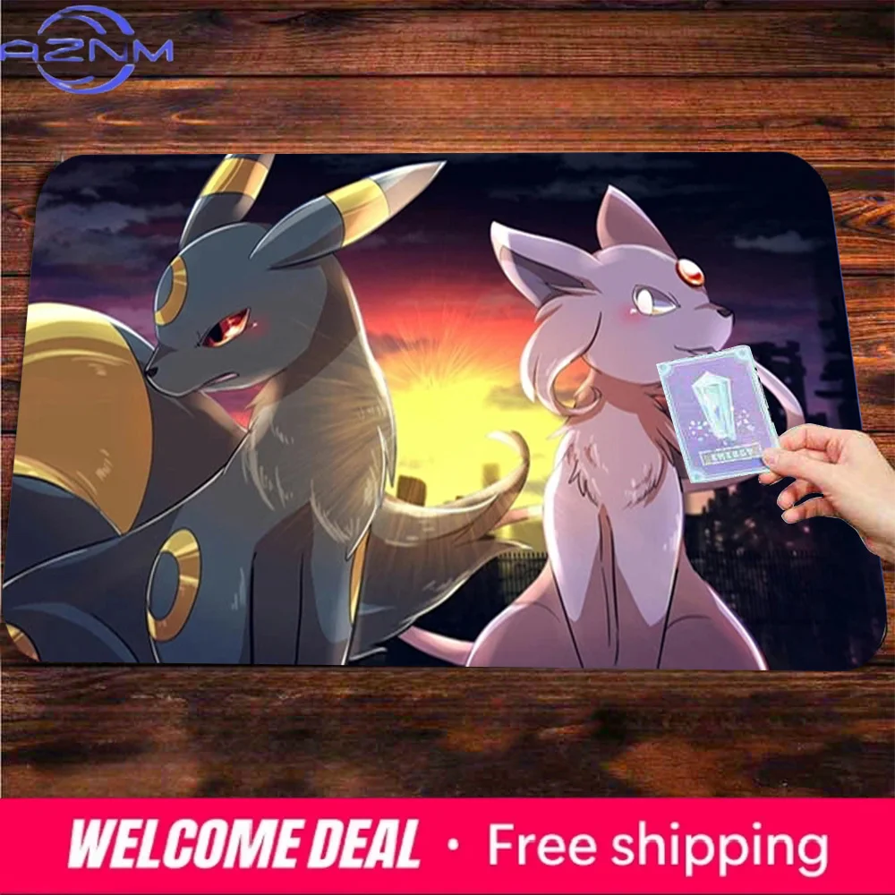 Umbreon & Espeon Sunset Non-Slip Card Playmat Desk Mat
